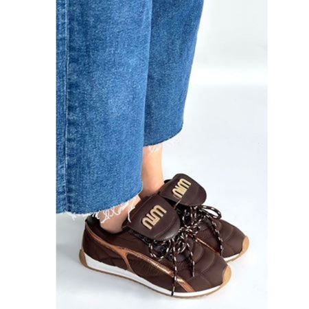 Dissa Kahverengi Cilt Bağcıklı Paraşüt Detaylı Spor Ayakkabı