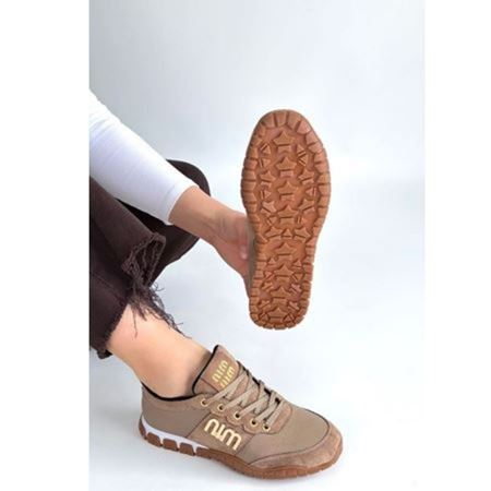 Marje Vizon Cilt Bağcıklı Spor Ayakkabı