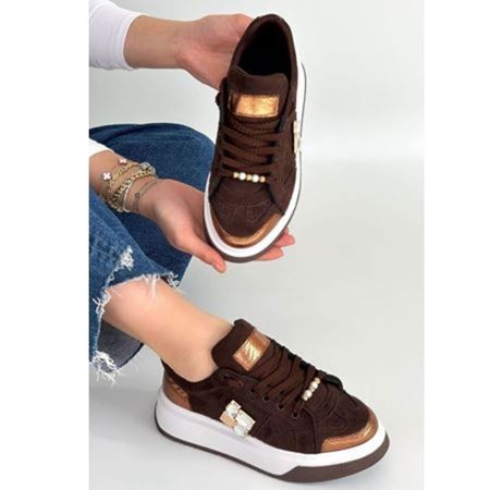 Ceans Kahverengi Süet Bağcıklı Spor Ayakkabı