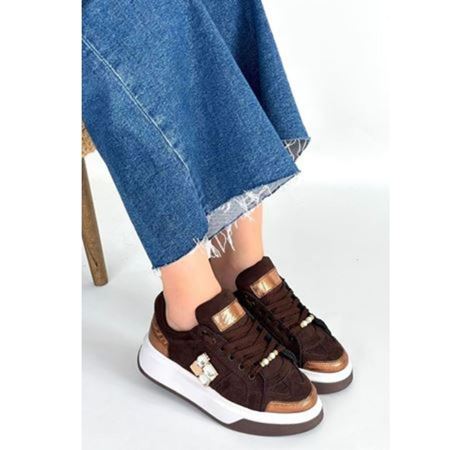 Ceans Kahverengi Süet Bağcıklı Spor Ayakkabı