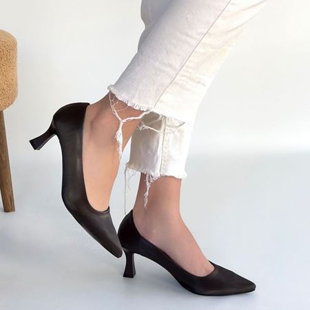 Mırta Acı Kahve Cilt Topuklu Ayakkabı