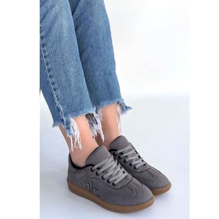 Lendo Gri Süet Bağcıklı Spor Ayakkabı