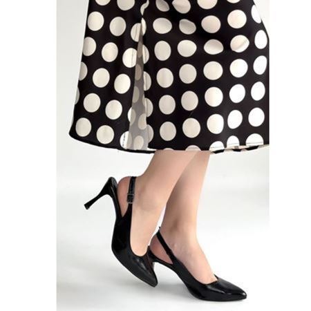 Uster Siyah Rugan Topuklu Ayakkabı