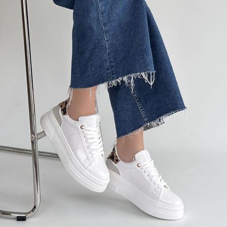 Jetan Beyaz Rugan Bağcıklı Spor Ayakkabı