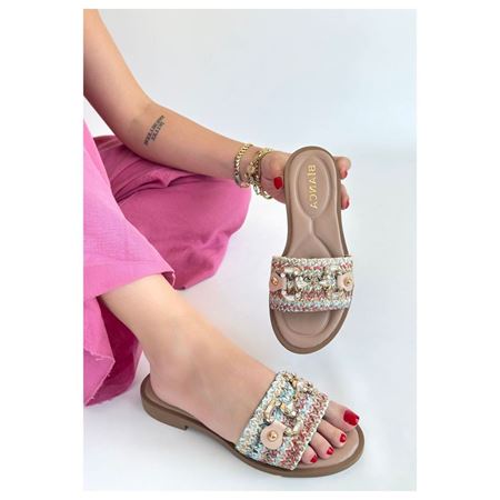 Gonne Renkli Hasır Dokuma Terlik