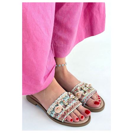 Gonne Renkli Hasır Dokuma Terlik