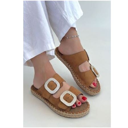 Hertas Vizon Nubuk Tokalı Terlik