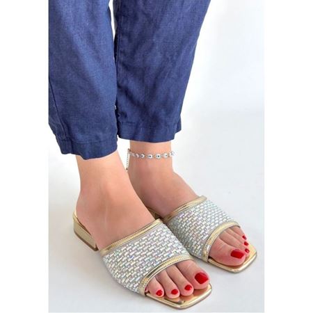 Ortu Gold Cilt İşlemeli Terlik