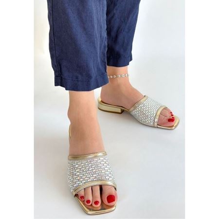 Ortu Gold Cilt İşlemeli Terlik