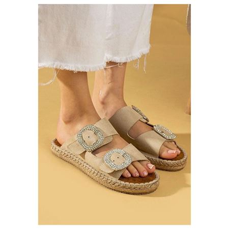 Hertas Bej Nubuk Tokalı Terlik