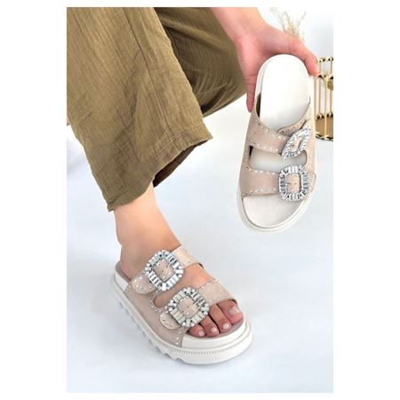 Juana Bej Nubuk Taşlı Terlik