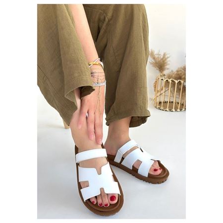 Kooni Beyaz Cilt Terlik