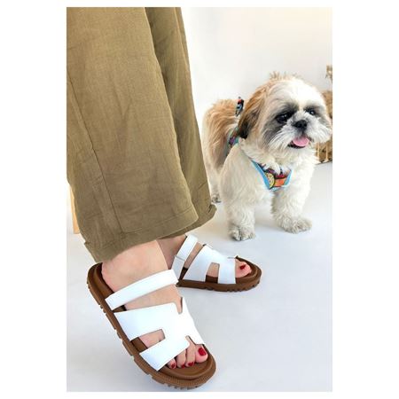 Kooni Beyaz Cilt Terlik