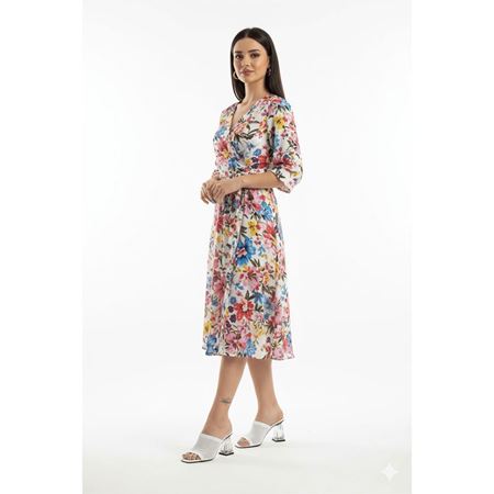 Akva Beyaz Triko Şeffaf Topuklu Terlik