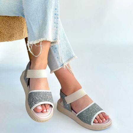 Jake Yeşil Hasır Örgülü Lastikli Konforlu Günlük Sandalet