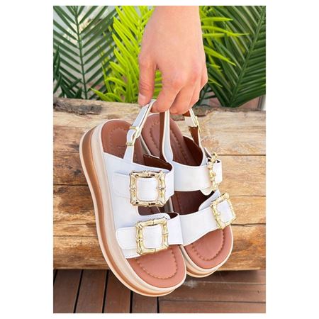 Stan Beyaz Cilt Sandalet