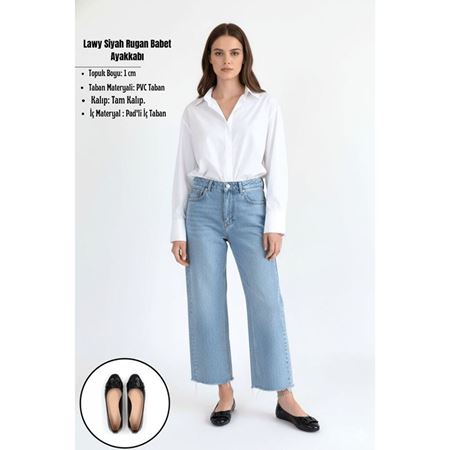 Lawy Siyah Rugan Babet Ayakkabı