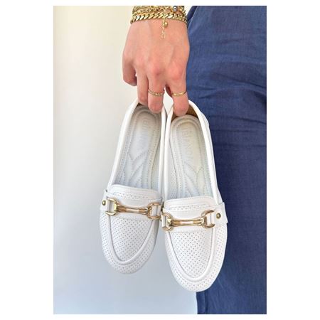 Rain Beyaz Cilt Babet Ayakkabı