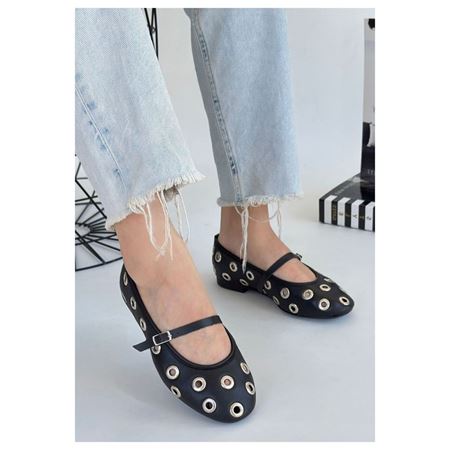 Tinta Siyah Cilt Babet Ayakkabı