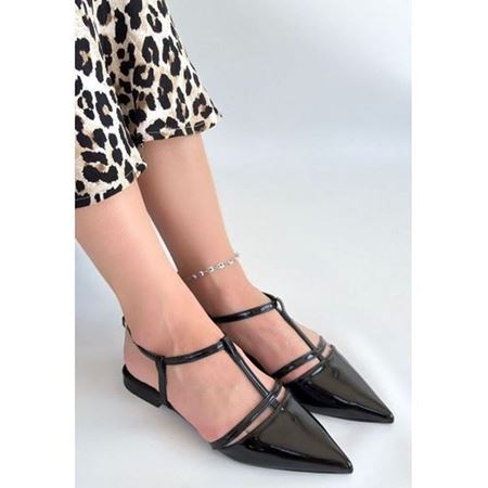 Canca Siyah Rugan Babet Ayakkabı