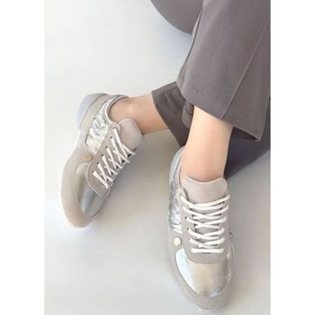 Jawen Gri Nubuk Gümüş Detaylı Spor Ayakkabı