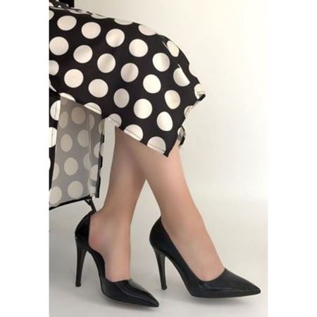 Pley Siyah Rugan Stiletto Ayakkabı