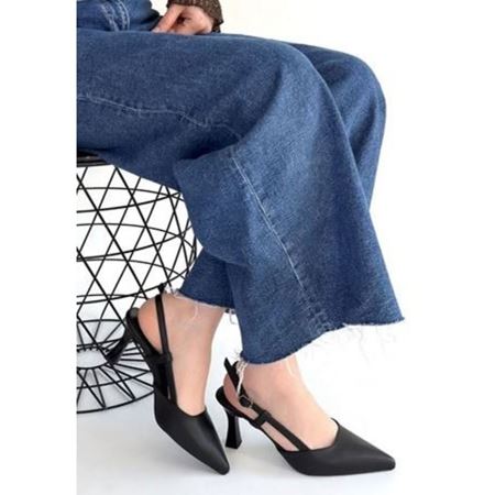 Hoost Siyah Cilt Topuklu Ayakkabı