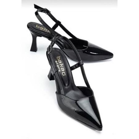 Hoost Siyah Rugan Topuklu Ayakkabı