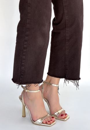 Jowin Gold Rugan Topuklu Bilekten Kemerli Ayakkabı