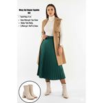 Mosy Bej Rugan Topuklu Bot