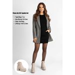 Pinma Bej Cilt Topuklu Bot