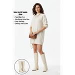 Roksa Ten Cilt Topuklu Çizme