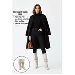 Zelya Beyaz Cilt Topuklu Çizme