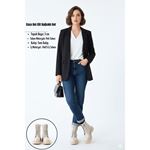 Caxa Bej Cilt Bağcıklı Bot