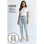 Slar Bej Simli Yüksek Tabanlı Ortopedik Kadın Sneaker