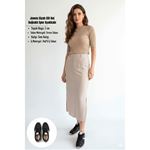 Jowen Siyah Cilt Bej Detaylı Bağcıklı Spor Ayakkabı