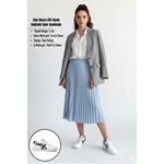 Zlay Beyaz Cilt Siyah Detaylı Bağcıklı Spor Ayakkabı