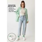 Chris Beyaz Cilt Yeşil Detaylı Bağcıklı Spor Ayakkabı