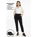 Romy Siyah Cilt  Bağcıklı Spor Ayakkabı