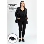 Tone Siyah Cilt Bağcıklı Spor Ayakkabı