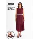 Karmi Mürdüm Cilt Topuklu Ayakkabı