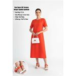 Year Beyaz Cilt Turuncu Detaylı Topuklu Ayakkabı