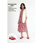 Morji Kırmızı Cilt Topuklu Ayakkabı