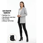 Loora Siyah Cilt Topuklu Bot