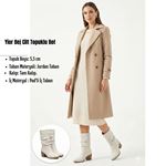 Yior Bej Cilt Topuklu Bot