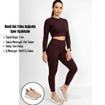 Renji Bej Triko Bağcıklı Spor Ayakkabı