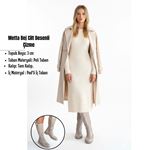 Metta Bej Cilt Desenli Çizme