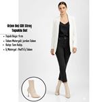 Orjen Bej Cilt Streç Topuklu Bot