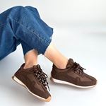 Jeat Kahverengi  Nubuk Bağcıklı Spor Ayakkabı