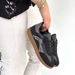 Mier Siyah Cilt Bağcıklı Spor Ayakkabı